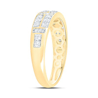 Yellow Gold Diamond Band Ring - 1/2 Carat Total Diamond Weight
