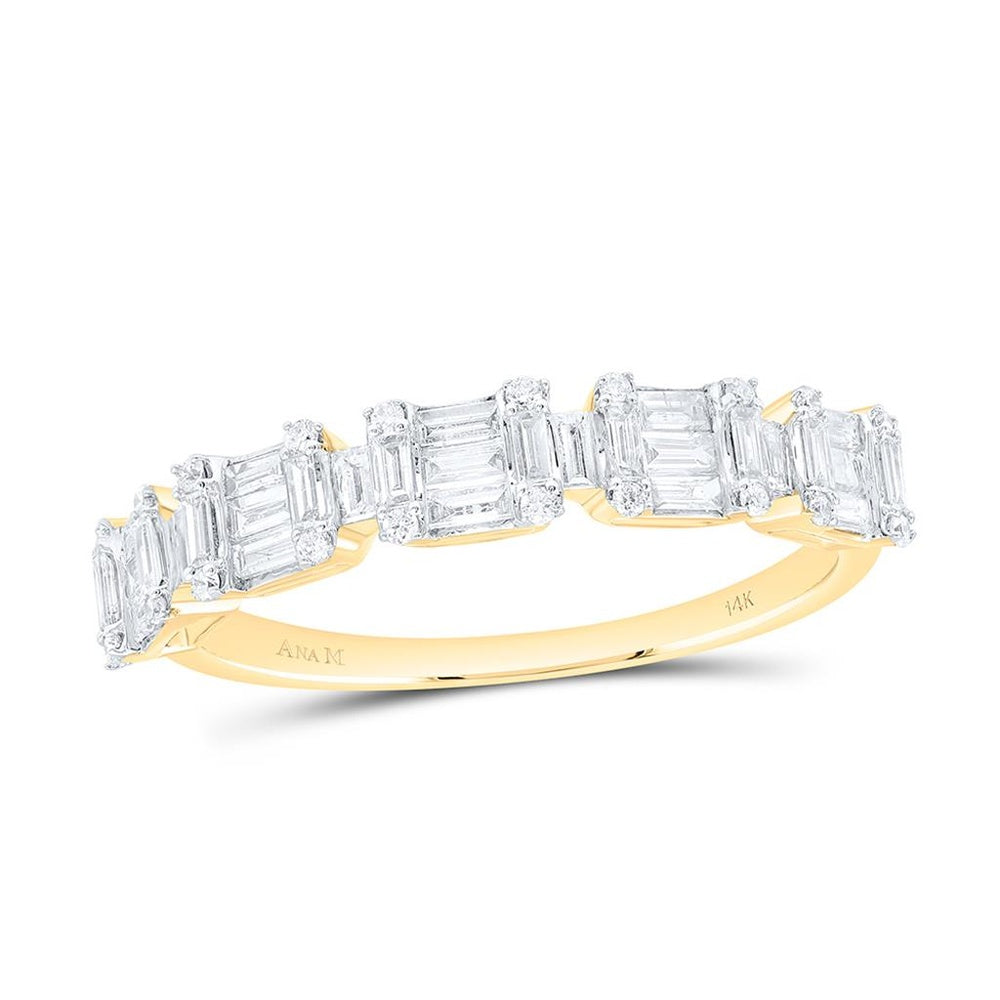 Yellow Gold Diamond Band Ring - 1/2 Carat Total Gemstone Weight