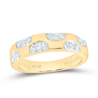 Yellow Gold Diamond Band Ring - 1/3 Carat Total Diamond Weight