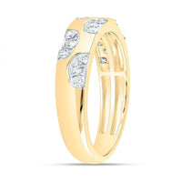 Yellow Gold Diamond Band Ring - 1/3 Carat Total Diamond Weight