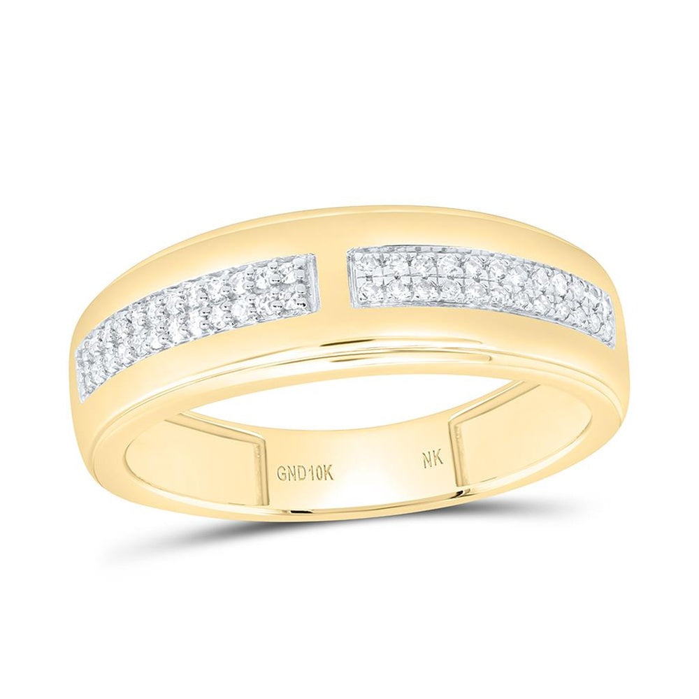 Yellow Gold Diamond Band Ring - 1/5 Carat Total Diamond Weight