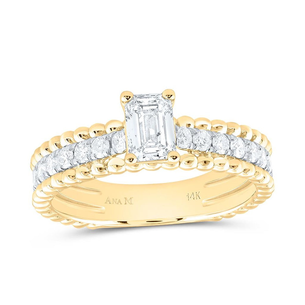 Yellow Gold Diamond Band Ring - 3/4 Carat Total Diamond Weight