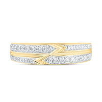 Yellow Gold Diamond Band Ring - 3/8 Carat Total Diamond Weight