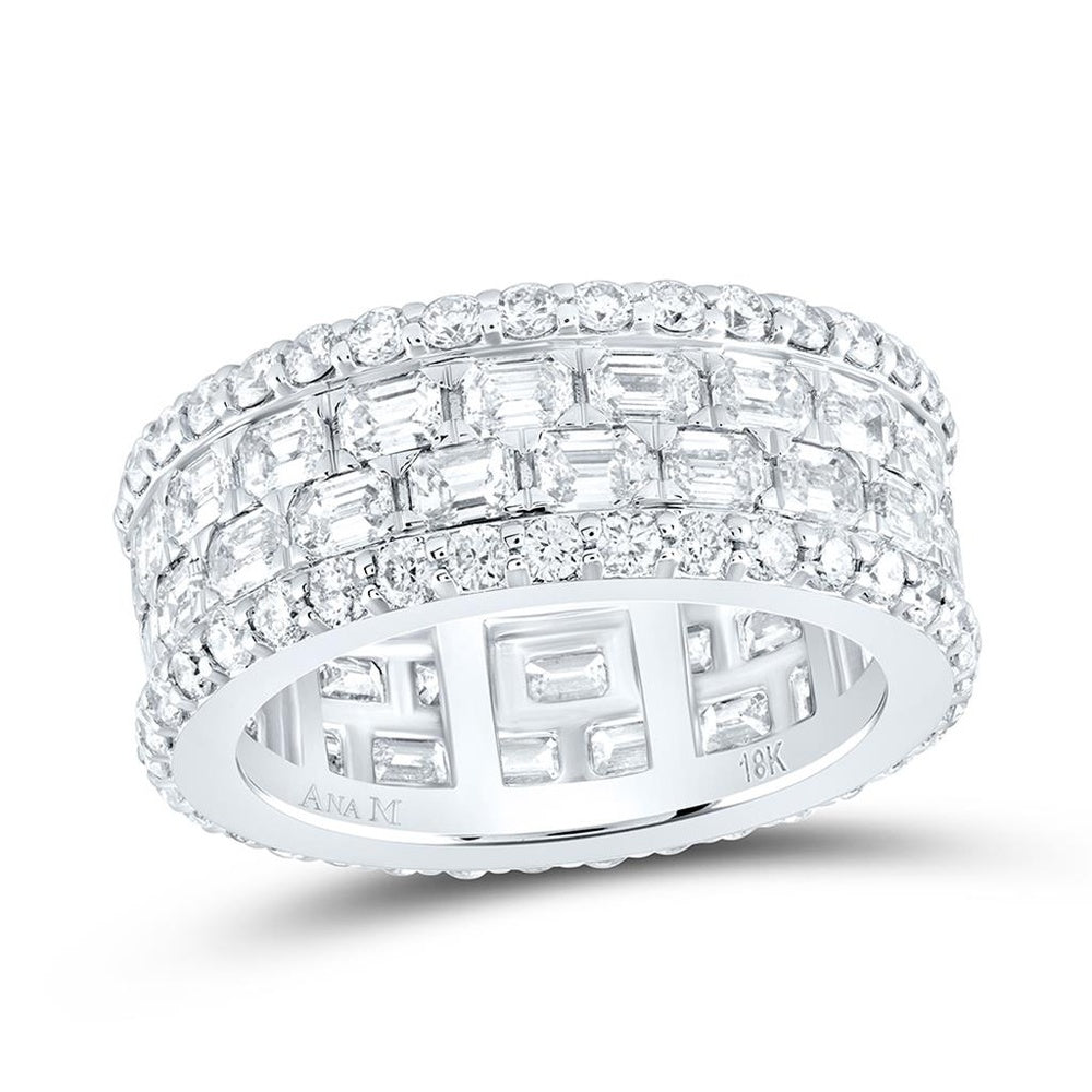 Yellow Gold Diamond Band Ring - 4 7/8 Carat Total Gemstone Weight