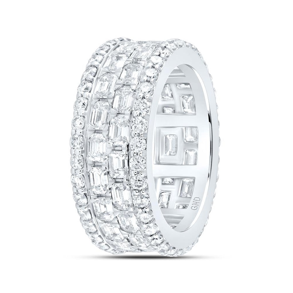 Yellow Gold Diamond Band Ring - 4 7/8 Carat Total Gemstone Weight