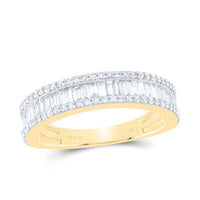 Yellow Gold Diamond Band Ring - 7/8 Carat Total Diamond Weight