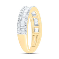 Yellow Gold Diamond Band Ring - 7/8 Carat Total Diamond Weight