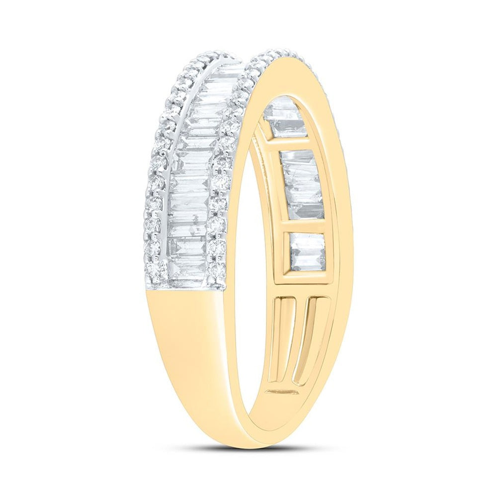 Yellow Gold Diamond Band Ring - 7/8 Carat Total Diamond Weight
