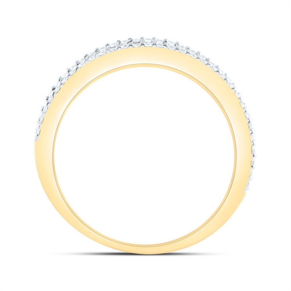 Yellow Gold Diamond Band Ring - 7/8 Carat Total Diamond Weight