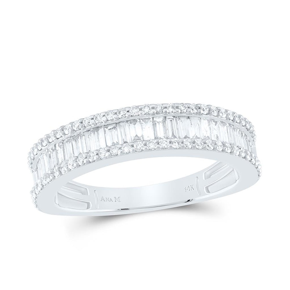 Yellow Gold Diamond Band Ring - 7/8 Carat Total Diamond Weight