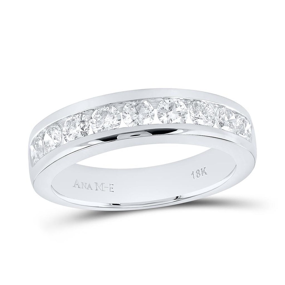 Yellow Gold Diamond Band Ring - 7/8 Carat Total Diamond Weight