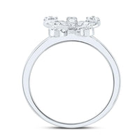 Yellow Gold Diamond Butterfly Ring - 1/3 Carat Total Diamond Weight