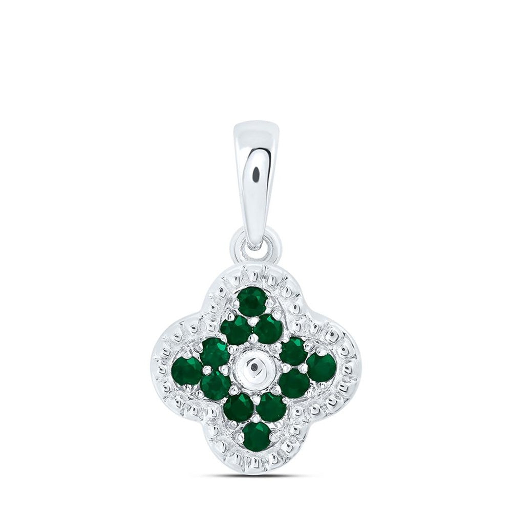 Yellow Gold Diamond Clover Pendant - 1/5 Carat Total Diamond Weight