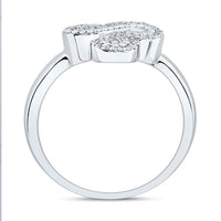 Yellow Gold Diamond Clover Ring - 1/4 Carat Total Diamond Weight