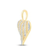 Yellow Gold Diamond Heart Pendant - 1/5 Carat Total Diamond Weight