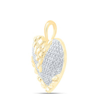 Yellow Gold Diamond Heart Pendant - 1 Carat Total Diamond Weight