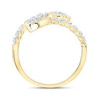 Yellow Gold Diamond Heart Ring - 1/4 Carat Total Diamond Weight