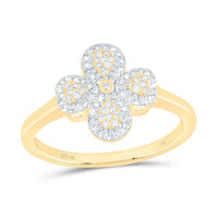 Yellow Gold Diamond Heart Ring - 1/4 Carat Total Diamond Weight