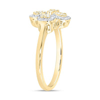 Yellow Gold Diamond Heart Ring - 1/4 Carat Total Diamond Weight