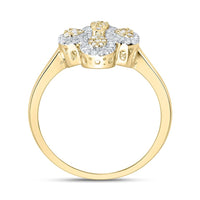 Yellow Gold Diamond Heart Ring - 1/4 Carat Total Diamond Weight