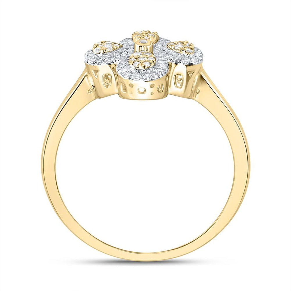 Yellow Gold Diamond Heart Ring - 1/4 Carat Total Diamond Weight