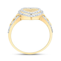 Yellow Gold Diamond Heart Ring - 1/5 Carat Total Diamond Weight