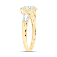Yellow Gold Diamond Heart Ring - 1/6 Carat Total Diamond Weight