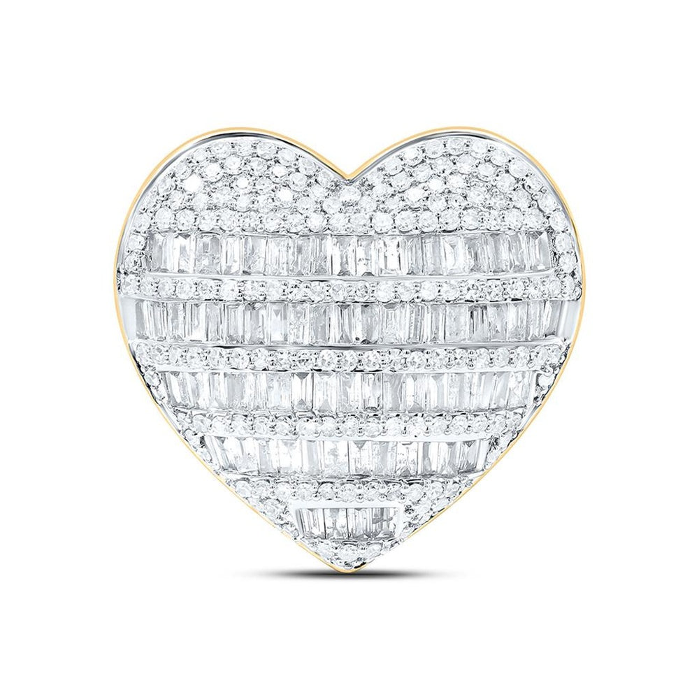 Yellow Gold Diamond Heart Ring - 1 Carat Total Diamond Weight