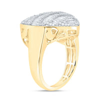Yellow Gold Diamond Heart Ring - 1 Carat Total Diamond Weight