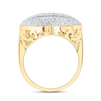 Yellow Gold Diamond Heart Ring - 1 Carat Total Diamond Weight