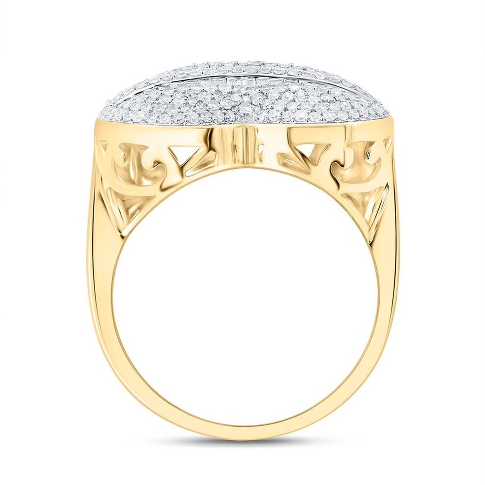 Yellow Gold Diamond Heart Ring - 1 Carat Total Diamond Weight