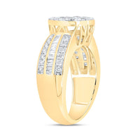 Yellow Gold Diamond Heart Ring - 1 Carat Total Diamond Weight