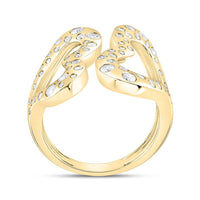 Yellow Gold Diamond Heart Ring - 3/4 Carat Total Diamond Weight