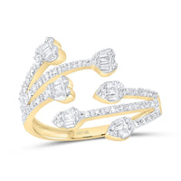 Yellow Gold Diamond Heart Ring - 3/8 Carat Total Diamond Weight