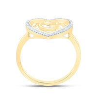 Yellow Gold Diamond Initial G Ring - 1/10 Carat Total Diamond Weight