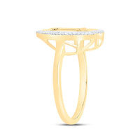 Yellow Gold Diamond Initial I Ring - 1/10 Carat Total Diamond Weight