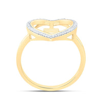 Yellow Gold Diamond Initial I Ring - 1/10 Carat Total Diamond Weight