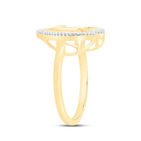 Yellow Gold Diamond Initial J Ring - 1/10 Carat Total Diamond Weight