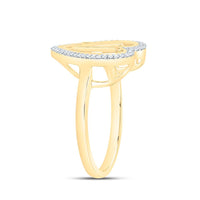 Yellow Gold Diamond Initial N Ring - 1/10 Carat Total Diamond Weight