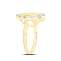 Yellow Gold Diamond Initial Z Ring - 1/10 Carat Total Diamond Weight