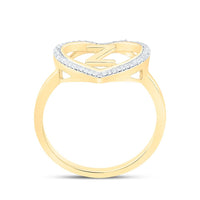 Yellow Gold Diamond Initial Z Ring - 1/10 Carat Total Diamond Weight
