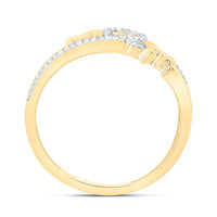 Yellow Gold Diamond Mom Heart Ring - 1/10 Carat Total Diamond Weight