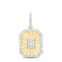 Yellow Gold Emerald Diamond Pendant - 1/3 Carat Total Gemstone Weight