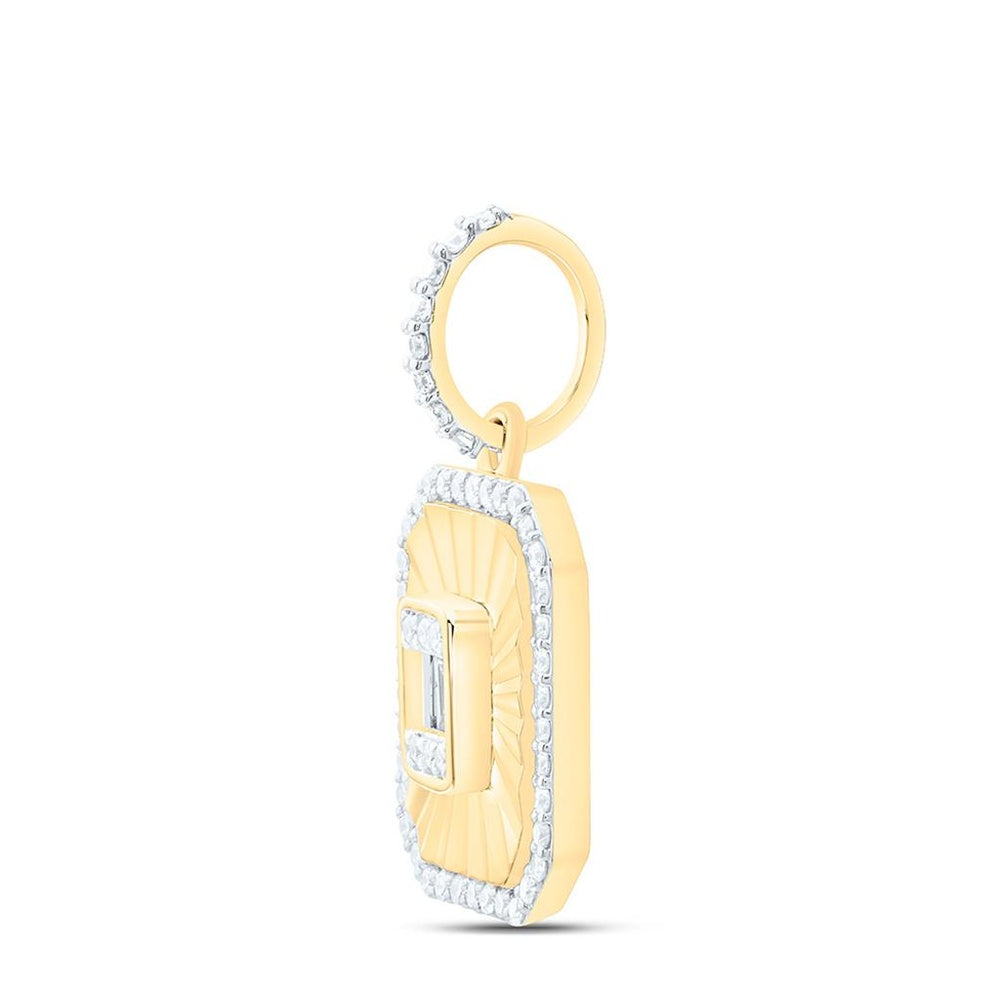 Yellow Gold Emerald Diamond Pendant - 1/3 Carat Total Gemstone Weight