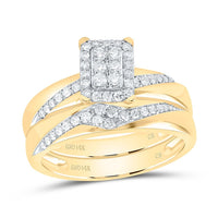 Yellow Gold Emerald Diamond Ring - 3/4 Carat Total Gemstone Weight