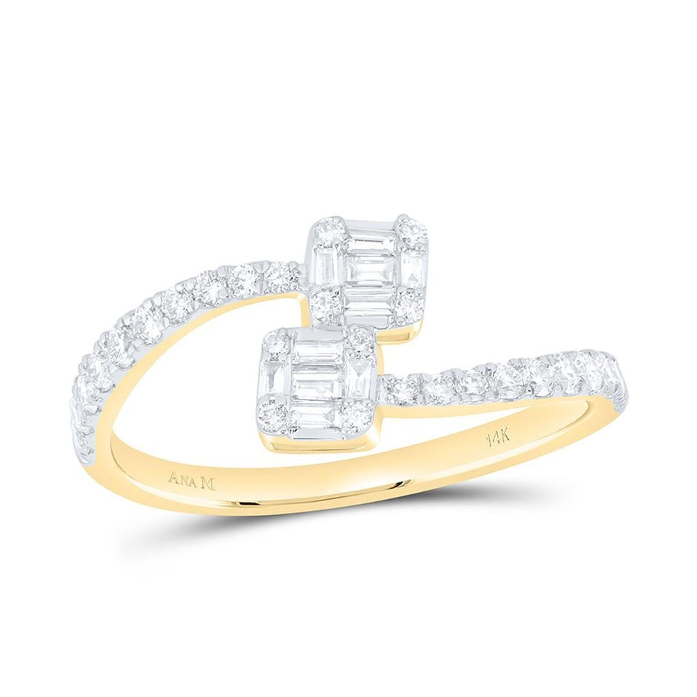 Yellow Gold Emerald Diamond Ring - 3/8 Carat Total Gemstone Weight