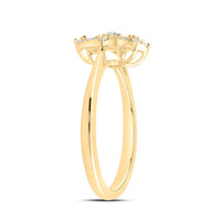 Yellow Gold Marquise Diamond Ring - 1/5 Carat Total Diamond Weight