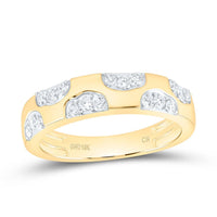 Yellow Gold Natural Diamond Band - 1/3 Carat Total Diamond Weight