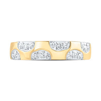 Yellow Gold Natural Diamond Band - 1/3 Carat Total Diamond Weight