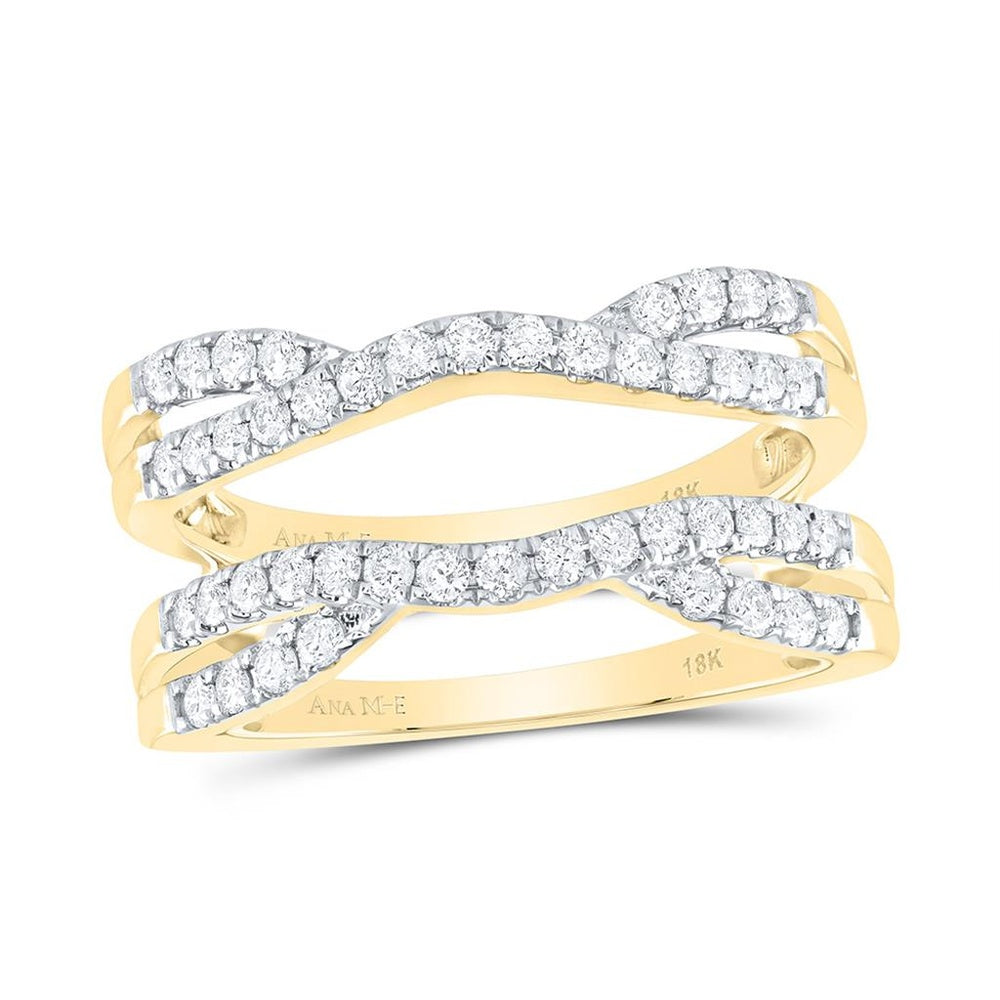 Yellow Gold Natural Diamond Elite Enhancer Ring - 1/2 Carat Total Diamond Weight